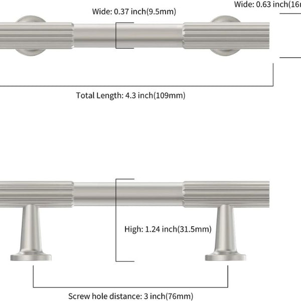 Eklectra 6-Inch Brushed Nickel Cabinet Pull – 1 Pack
