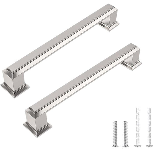Eklectra 10-Pack Brushed Nickel Cabinet Pulls – 5-Inch Hole Centers (128mm)