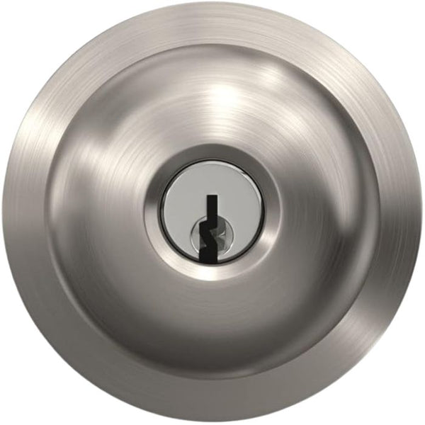 Eklectra Keyed Entry Door Knob – Plymouth Style, Satin Nickel Finish