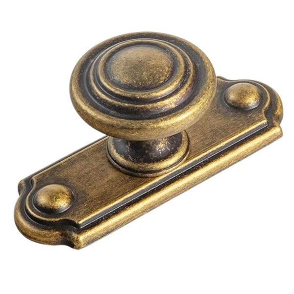 Eklectra 6 Pack Antique Brass Cabinet Knobs with Spacer