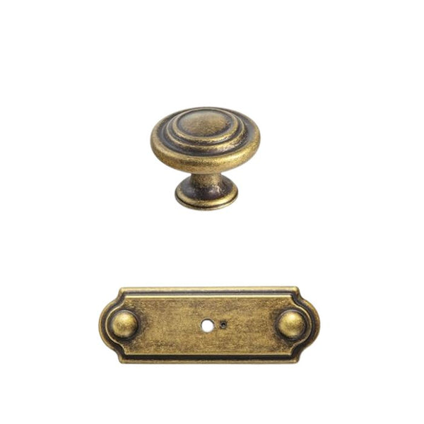 Eklectra 6 Pack Antique Brass Cabinet Knobs with Spacer