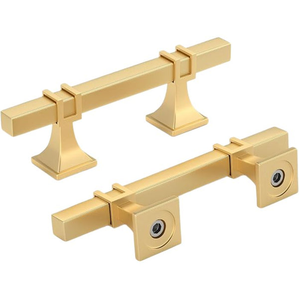 Eklectra 12 Pack 3-Inch Brushed Gold Cabinet Pulls